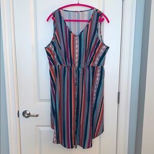 SHEIN Curve Sleeveless V-Neck Sundress -  2XL